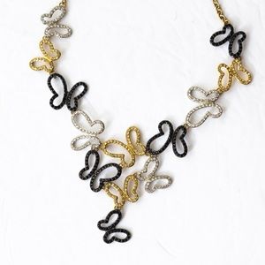 Real Collectibles by Adrienne butterfly statement stone drop necklace spring